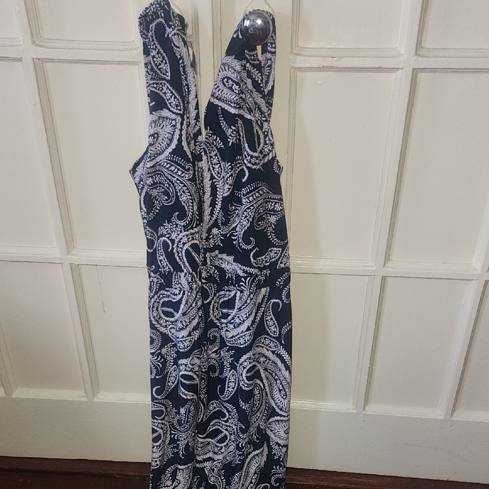 Studio One Navy and White Jumpsuit